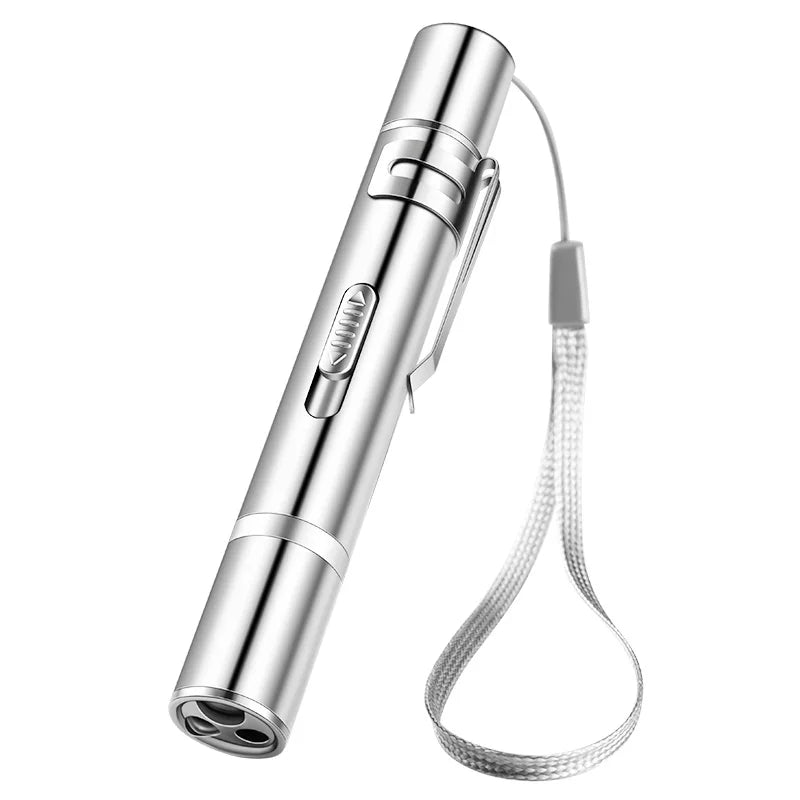 Laser Pointer With 5 Adjustable Patterns USB Recharge Laser Long Range 3 Modes Training Chaser Interactive Cat Dog Laser Toy