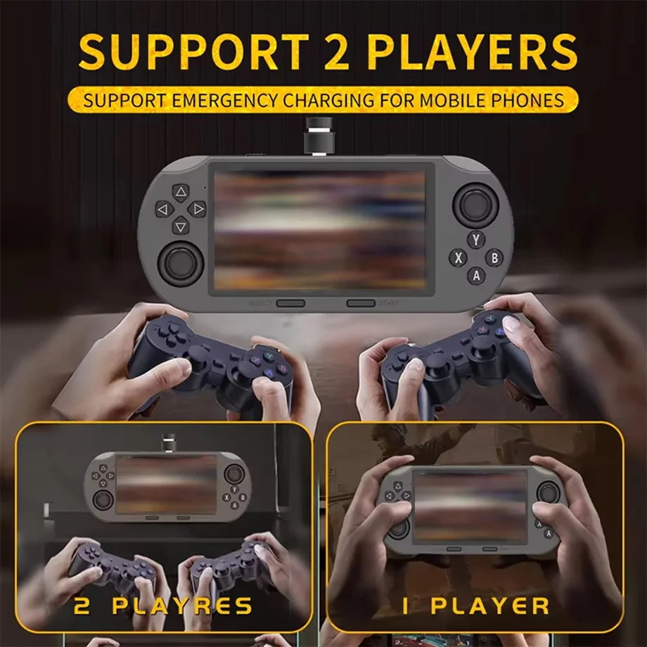 L SF3000 Handheld Game Console 4.5 Inch Screen Support OTG Gamepad Video Music Portable Game Player for Christmas Kid Gift