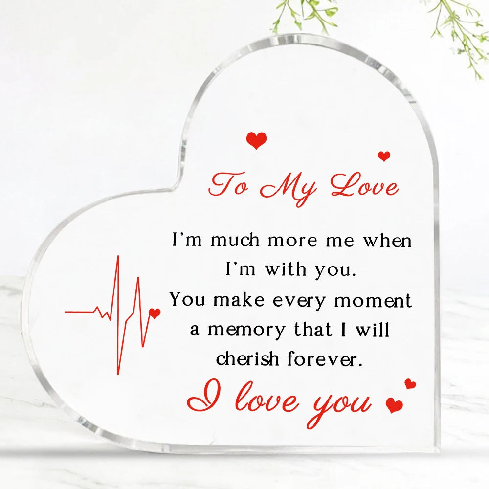Gifts for Her/Him, Girlfriend Boyfriend Gifts - Engraved Acrylic Plaque , Anniversary Christmas Valentine's Day Birthday Gifts