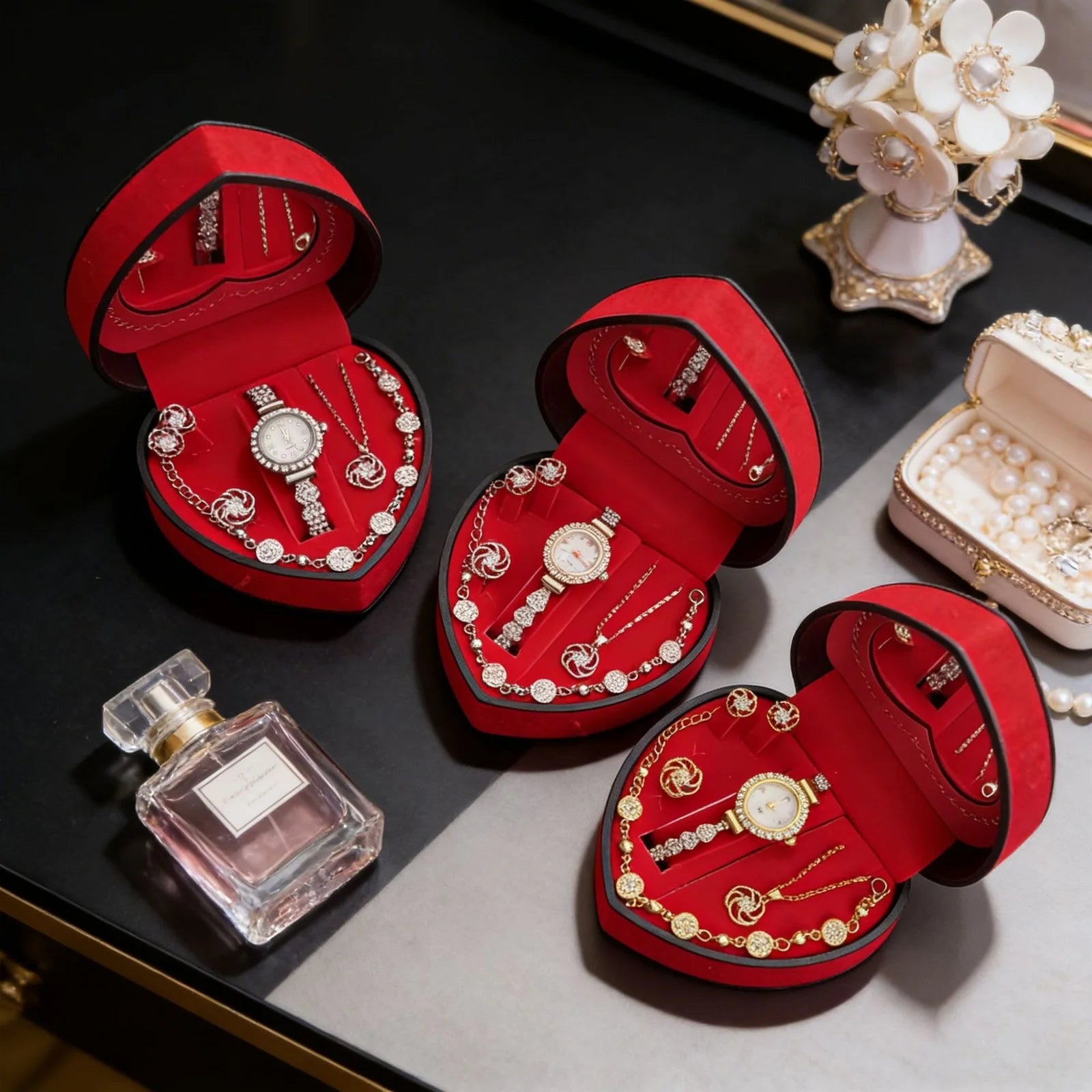 Unique Luxe Heart Shaped Jewelry Gift Set - Varixo