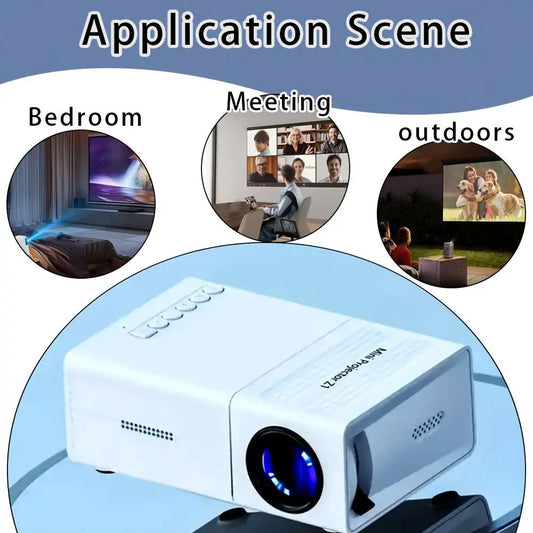 1080P Resolution Mini Projector Built-in Speaker LCD Technology Portable Projector Remote Control Halloween Gifts LED Projector