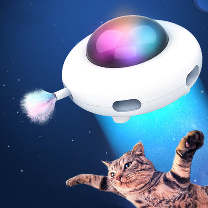 Pet Toy Gravity UFO Smart Teaser Flying Electric Cat Dog Turntable - Varixo