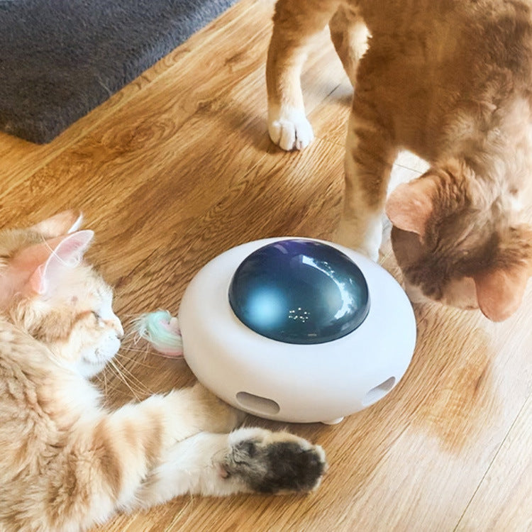 Pet Toy Gravity UFO Smart Teaser Flying Electric Cat Dog Turntable - Varixo