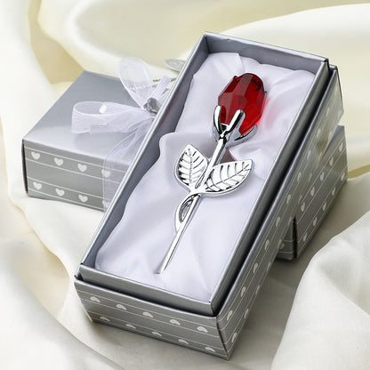 New Valentine's Day Metal Crystal Rose Decorations - Varixo