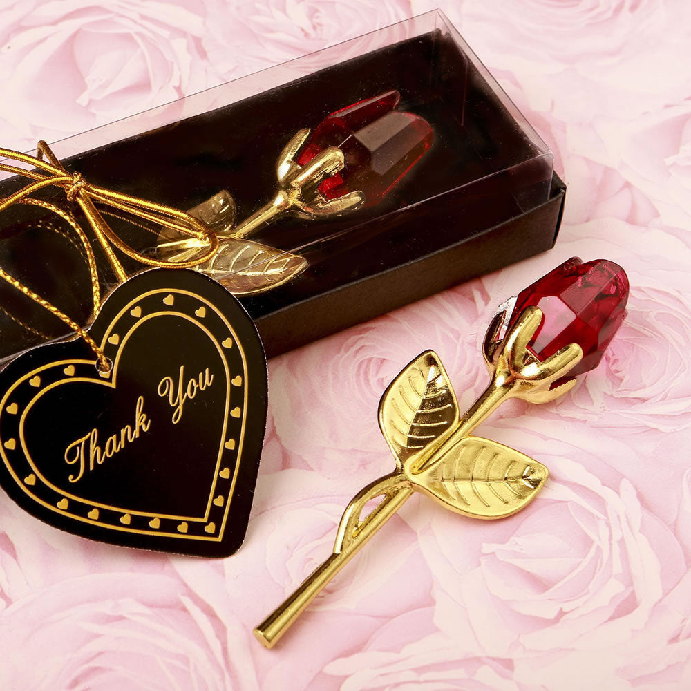 New Valentine's Day Metal Crystal Rose Decorations - Varixo