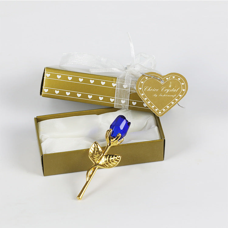 New Valentine's Day Metal Crystal Rose Decorations - Varixo