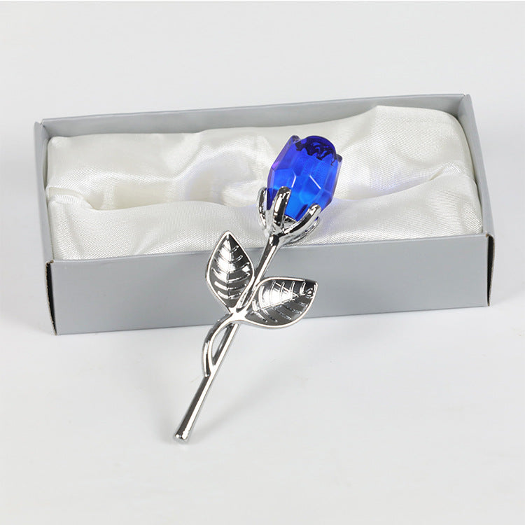 New Valentine's Day Metal Crystal Rose Decorations - Varixo