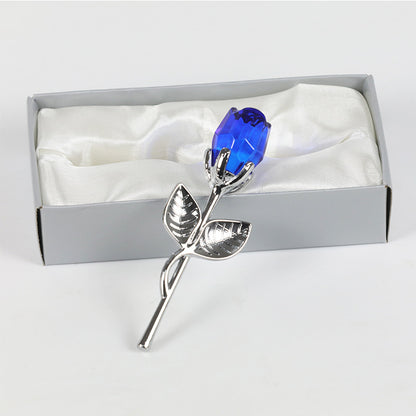New Valentine's Day Metal Crystal Rose Decorations - Varixo