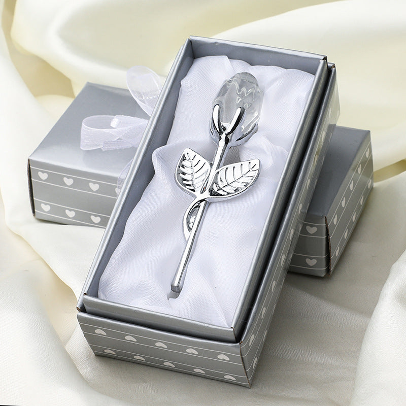 New Valentine's Day Metal Crystal Rose Decorations - Varixo