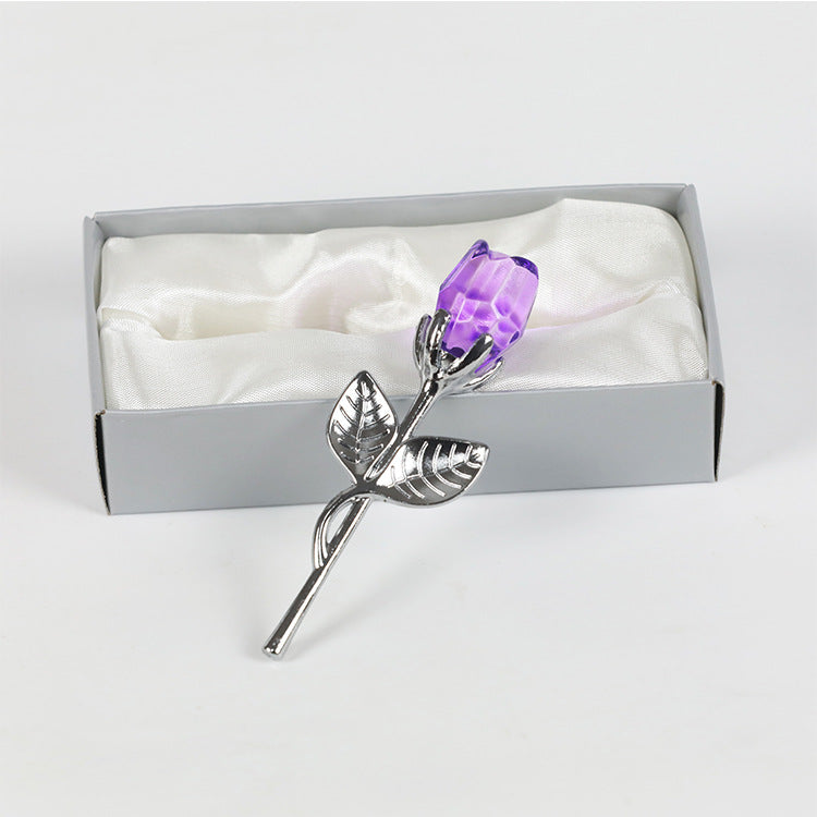 New Valentine's Day Metal Crystal Rose Decorations - Varixo
