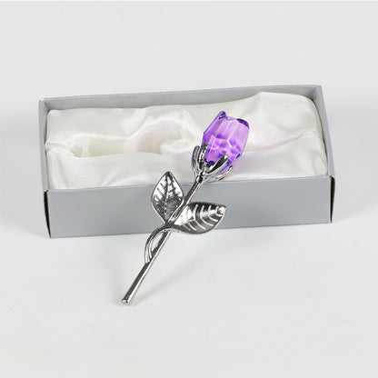 New Valentine's Day Metal Crystal Rose Decorations - Varixo