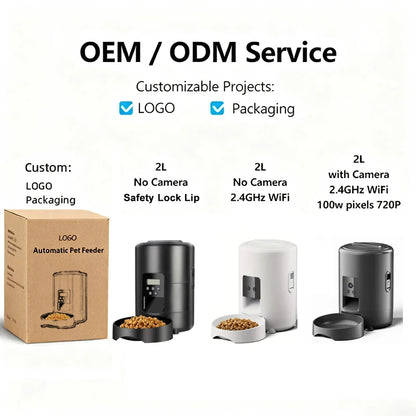 2L APP Control Automatic Pet Feeder Button Version Auto Cat Food Dispenser Smart Control Pet Feeder for Cats Dog Dry Food Bowl
