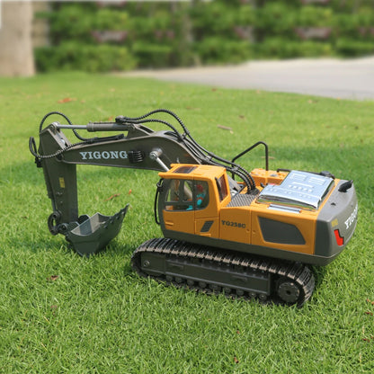 1:20 Alloy 2.4Ghz 11 Channels Rc Excavator Toy Remote Control Truck Toys Digger Sets With Music and Sounds RC Construction