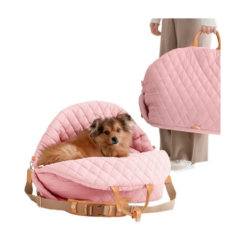 Hot Sale Manufacturer Wholesale Custom Logo Foldable Comfortable Fabric Portable Dog Car Safety Seat Bed