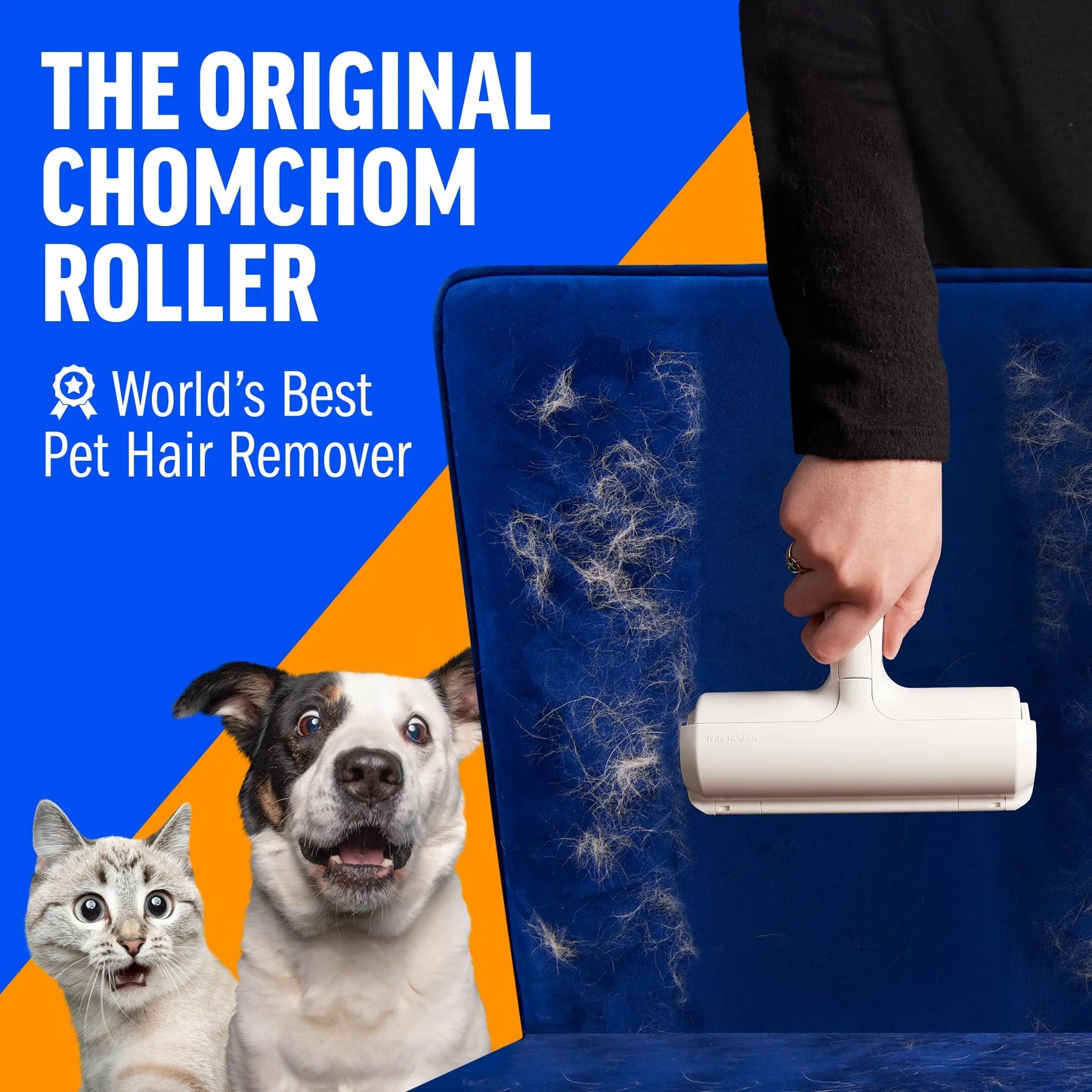 Pet Grooming Brush Easy to Clean Reusable Self-Cleaning Pet Hair Remover Lint Roller