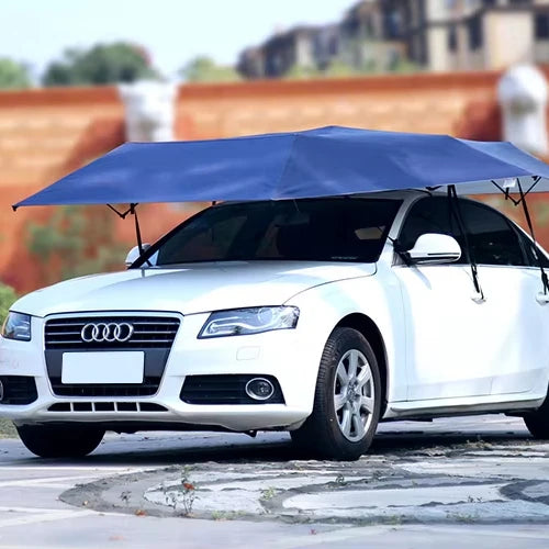 4.2M Semi-automatic Car Roof Sunshade SUV Senda Portable Folding Manual Car Umbrella Shade Car Accessories