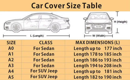 Wholesale All-Weather 6-Layer Waterproof Car Cover for Automobiles