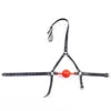 Adult Sexy Black Ball Horse Harness Type Large Silicone Mouth Ball Ball Gag Soft Glue Mouth Cup Supplies Factory Bdsm0190