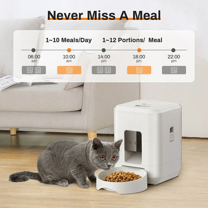 2L Automatic Cat Feeder with Camera Video with Night Vision 2.4G WiFi Automatic Pet Feeder Smart Dog Feeder Cat Food Dispenser