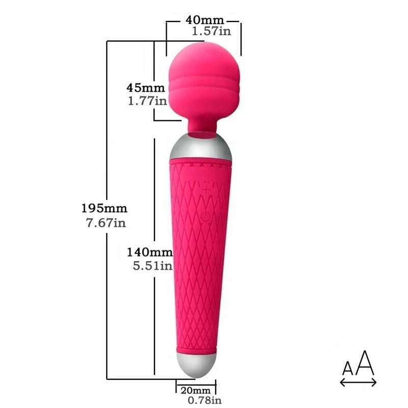Women's Mini Handheld AV Vibrator 10 Frequency G-Spot Clitoral Stimulation Mushroom Masturbator