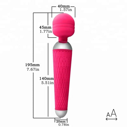 Women's Mini Handheld AV Vibrator 10 Frequency G-Spot Clitoral Stimulation Mushroom Masturbator