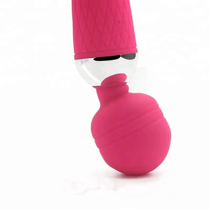 Women's Mini Handheld AV Vibrator 10 Frequency G-Spot Clitoral Stimulation Mushroom Masturbator