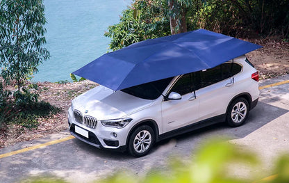 4.2M Semi-automatic Car Roof Sunshade SUV Senda Portable Folding Manual Car Umbrella Shade Car Accessories