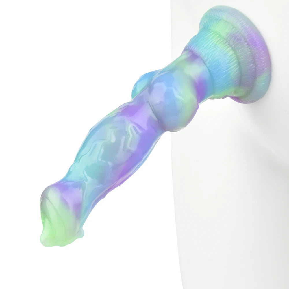 YOCY 7.08 Inch Fantasy Wolf Dog Dildo Silicone Monster Anal Plug Toys With Suction Cup for Beginner G-Spot for Women Men
