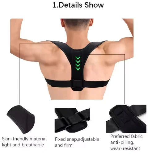 Hot Selling Professional Adjustable Back Support Brace Custom Breathable Posture Corrector for Men Women Wholesale Protection