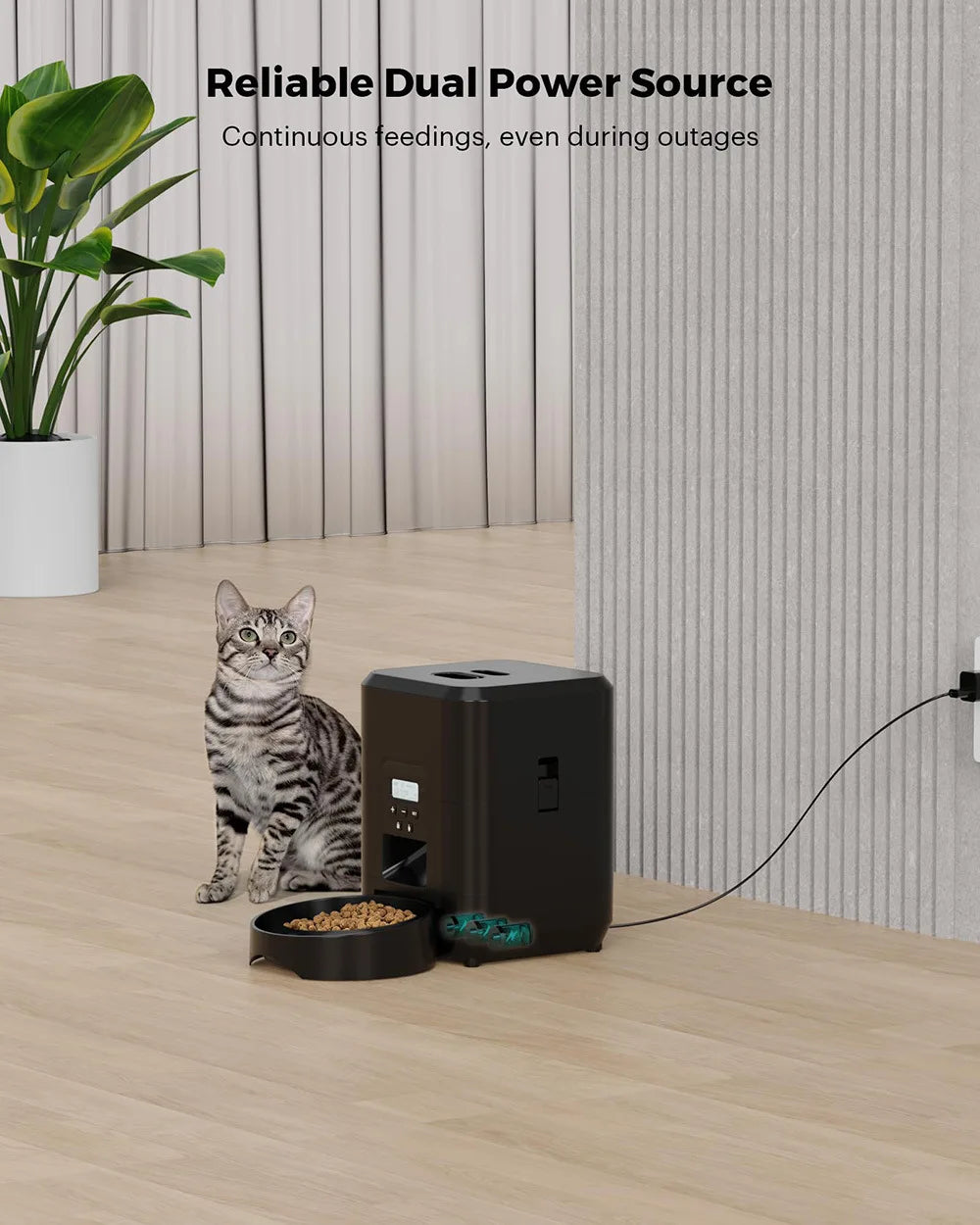2L Automatic Cat Feeder with Camera Video with Night Vision 2.4G WiFi Automatic Pet Feeder Smart Dog Feeder Cat Food Dispenser