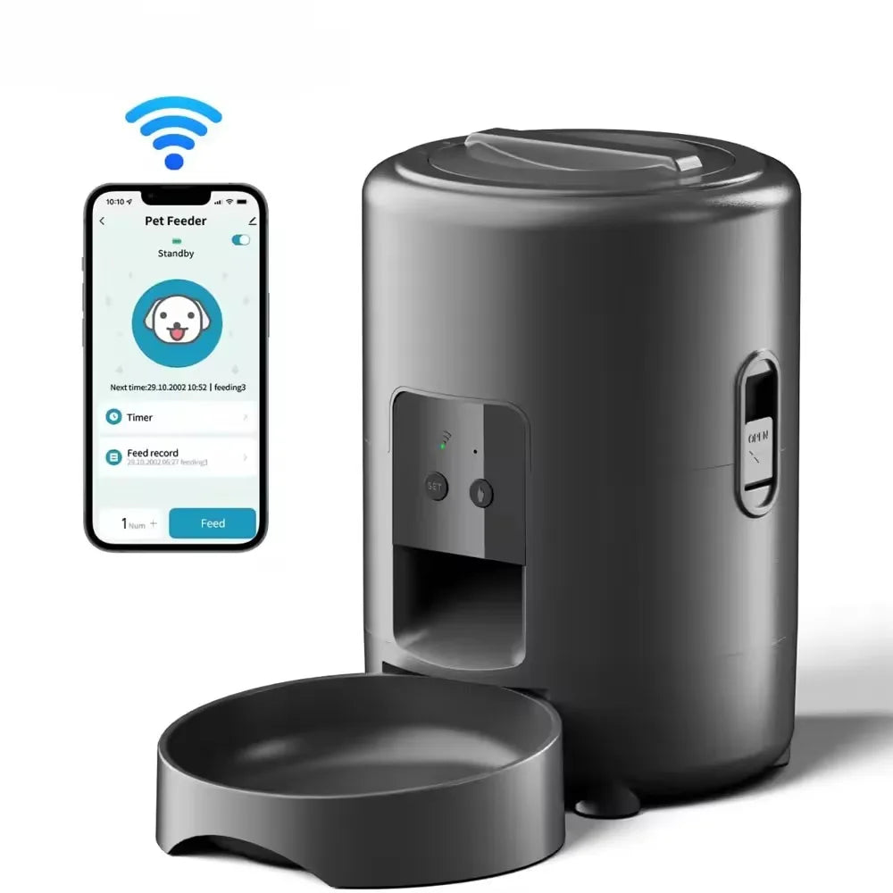 2L APP Control Automatic Pet Feeder Button Version Auto Cat Food Dispenser Smart Control Pet Feeder for Cats Dog Dry Food Bowl