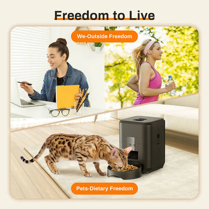 2L Automatic Cat Feeder with Camera Video with Night Vision 2.4G WiFi Automatic Pet Feeder Smart Dog Feeder Cat Food Dispenser