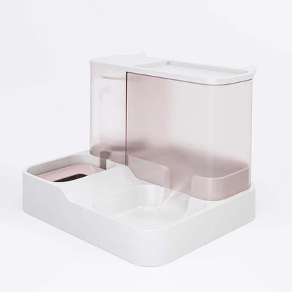 Automatic Pet Feeder and Water Dispenser With Flowing Bowl 2025 Hot Selling Dog Cat Food Water Bowl Wholesale Bulk Order
