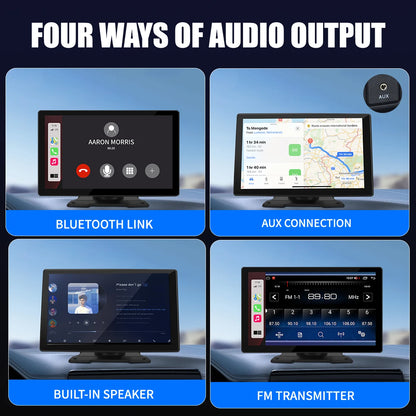 9 Inch High Quality Universal Carplay Screen Car Player Phone Wireless Link Dashboard Portable Carplay Screen Pantalla Carplay