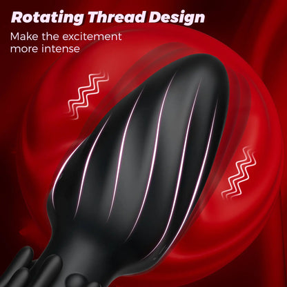 OEM  Rotating Anal Plug APP Remote Control Twist Rotation Vibration Silicone Backstab Massage Stick Masturbation