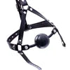 Adult Sexy Black Ball Horse Harness Type Large Silicone Mouth Ball Ball Gag Soft Glue Mouth Cup Supplies Factory Bdsm0190