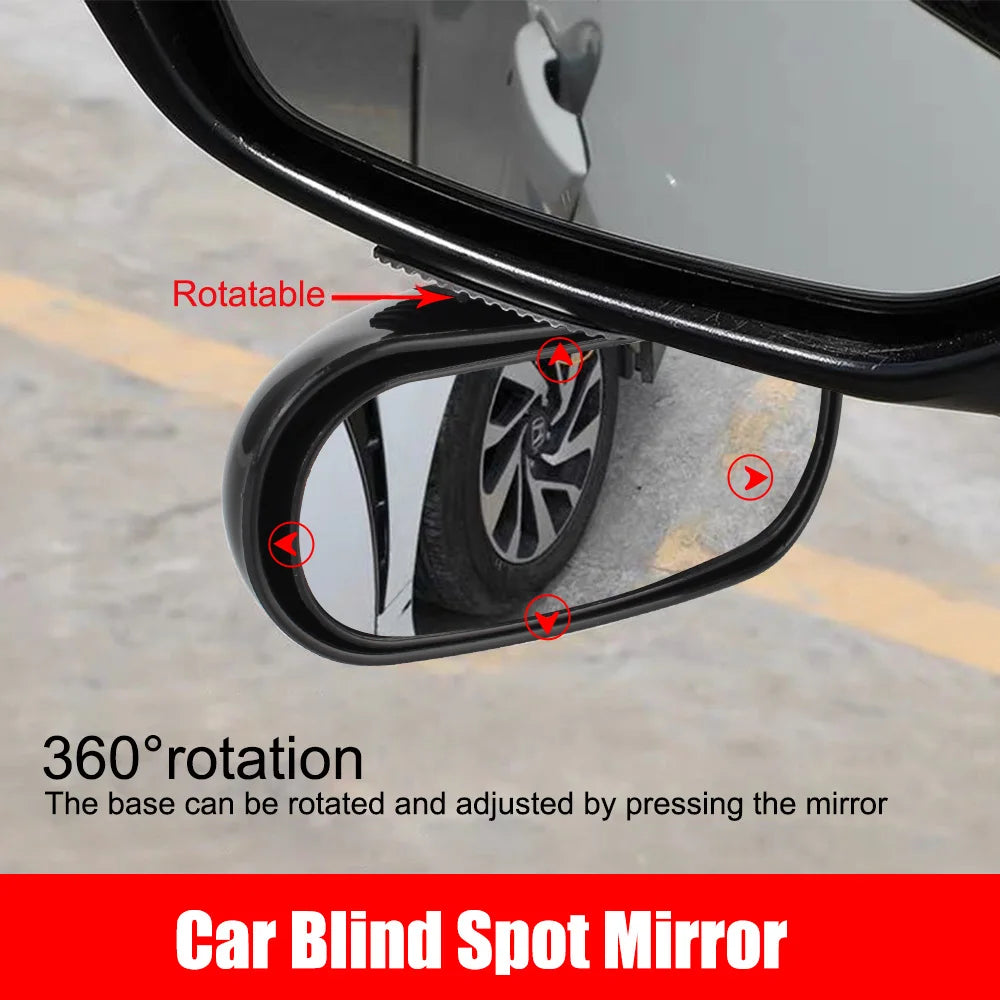 Car Mirror for Reverse Blind Spot 360° Adjustable Wide Angle Side Rear Mirrors Auxiliary Rear View Mirror Car Accessories