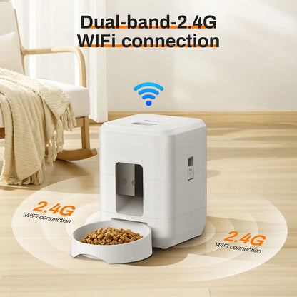 2L Automatic Cat Feeder with Camera Video with Night Vision 2.4G WiFi Automatic Pet Feeder Smart Dog Feeder Cat Food Dispenser