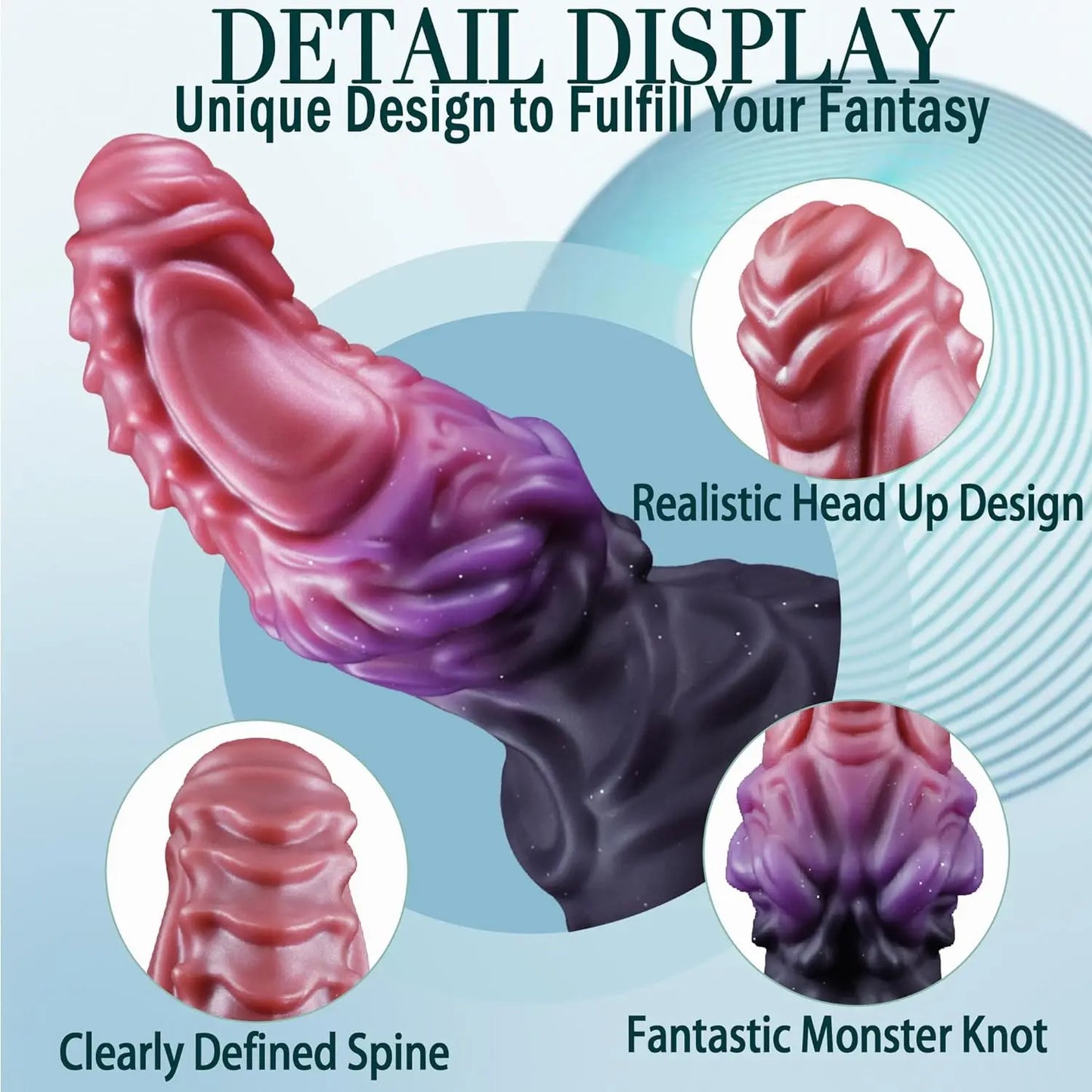 YAQU Irregular Monster Dildo Realistic Fantasy Adult Toy for Sexy Time