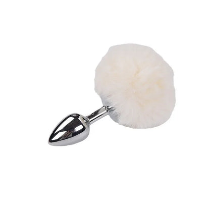 HM Clear Out Sale L Size 9*4cm Plug Rabbit Fox Tail Anal Plug Metal Womens Tail Anal Butt Plugs Ass Toy for Men Women