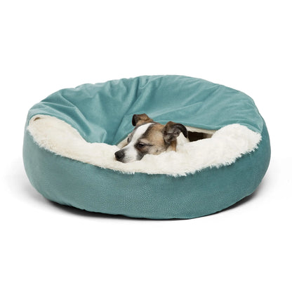 Cozy Cuddler Luxury Orthopedic Dog and Cat Bed Oxford Fabric Hooded Blanket Warm Washable Water Dirt Resistant Cave Pet Beds