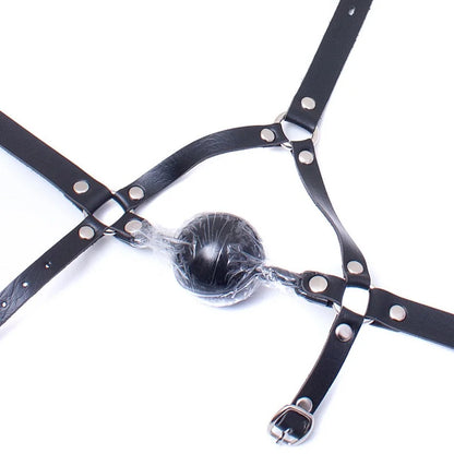 Adult Sexy Black Ball Horse Harness Type Large Silicone Mouth Ball Ball Gag Soft Glue Mouth Cup Supplies Factory Bdsm0190