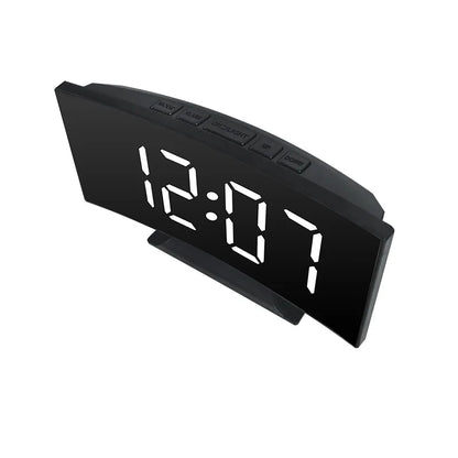 Electronic Alarm Clock Noiseless Design Digital LED Large Display Mirror Electronic Clock Digital Alarm Clock LED Mirror Clocks
