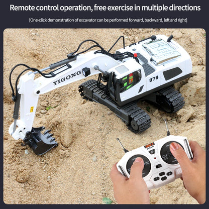 2.4G RC CARS RC Controlled Excavator Alloy Remote Control Vehicle Excavator Engineering Vehicle Dumper  Electric toys Gifts