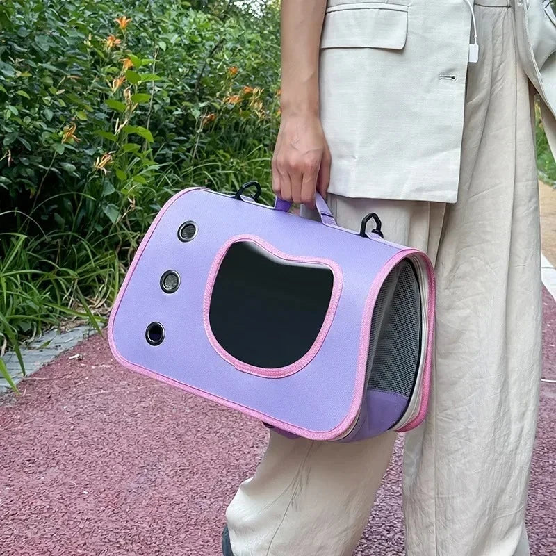 Lightweight Portable Foldable Breathable Pet Carrier Bag for Small Dogs Cats and Kittens Ideal for Outdoor Travel