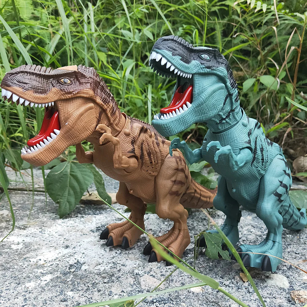 Electric Toy Large Size Walking Spray Lay Eggs Dinosaur Robot  for Kids With Light Sound Mechanical Dinosaurs Model Toys