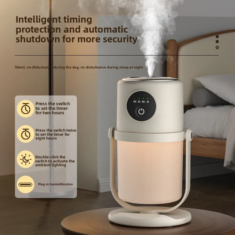 H8 Single Spray Humidifier USB 360° Rotation Air Purifier for Home Office Quiet Night Light Mini Mist