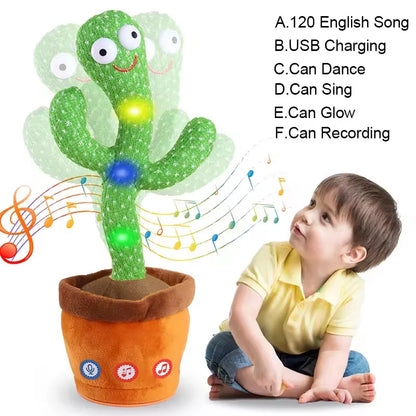 New Interactive Dancing Cactus Toys For Kids Baby Toddler Boys And Girls Fun Singing Mimic Recording Repeating Cactus Baby Gifts