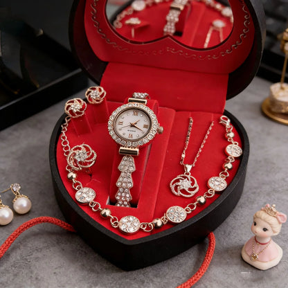 Unique Luxe Heart Shaped Jewelry Gift Set - Varixo