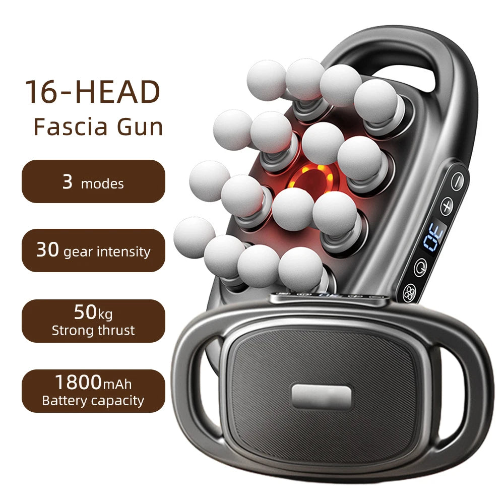 16-Head Fascia Gun High-Frequency Vibration Body Massager - Varixo